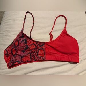SHEIN Red and Black Snake Print Bikini